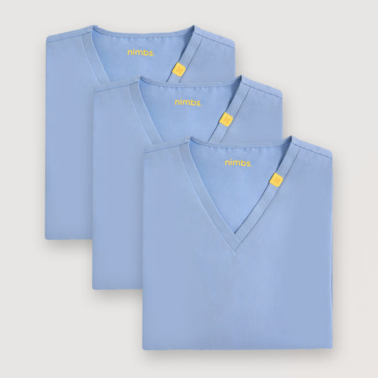 3-Pack Essential Scrub SET (Ceil Blue)