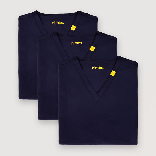 3-Pack Essential Scrub SET (Dark Blue)